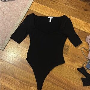 Leith Black Bodysuit